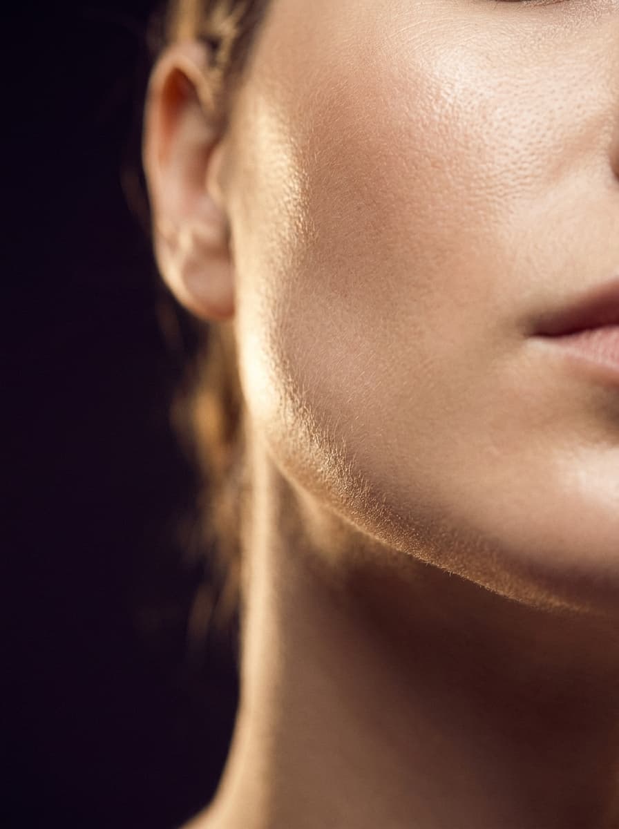 Jawline and cheek